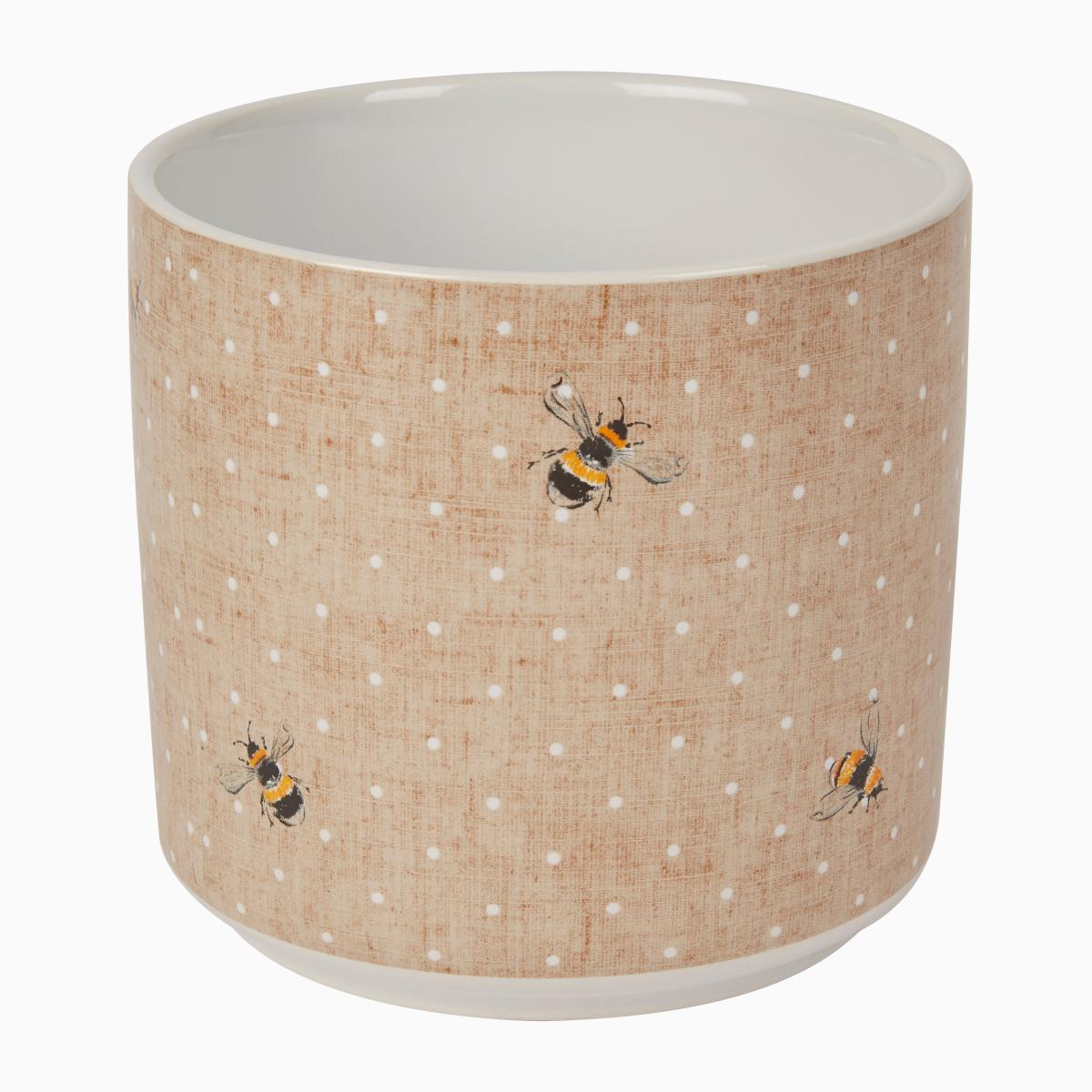 Ceramic Bee Plant Pot MultiColoured – image 3