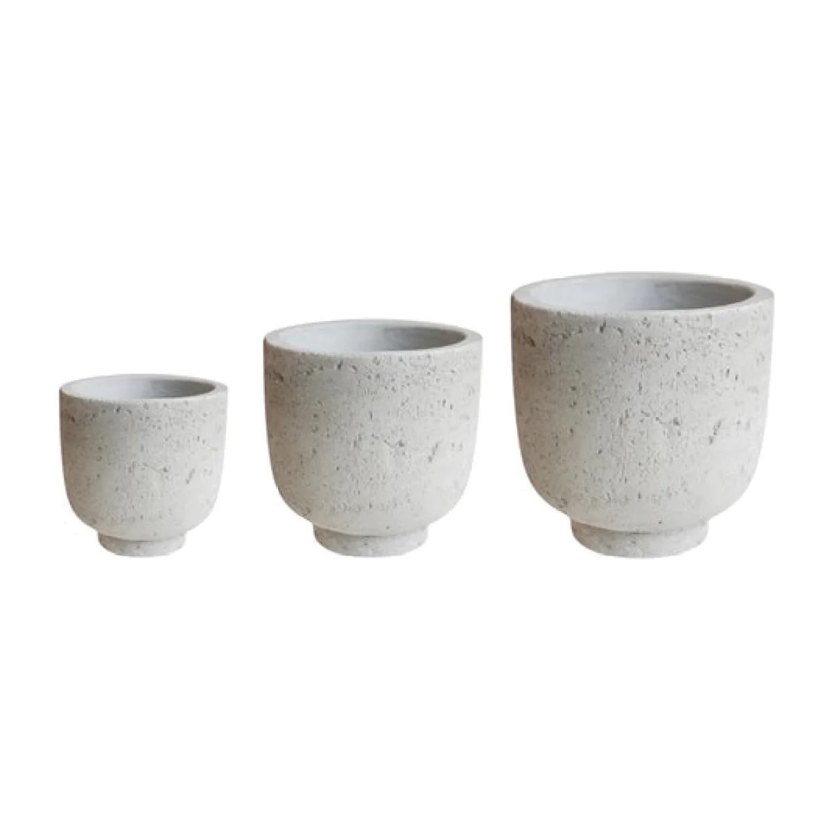 Ivyline Set of 3 Outdoor Seattle Planters Concrete