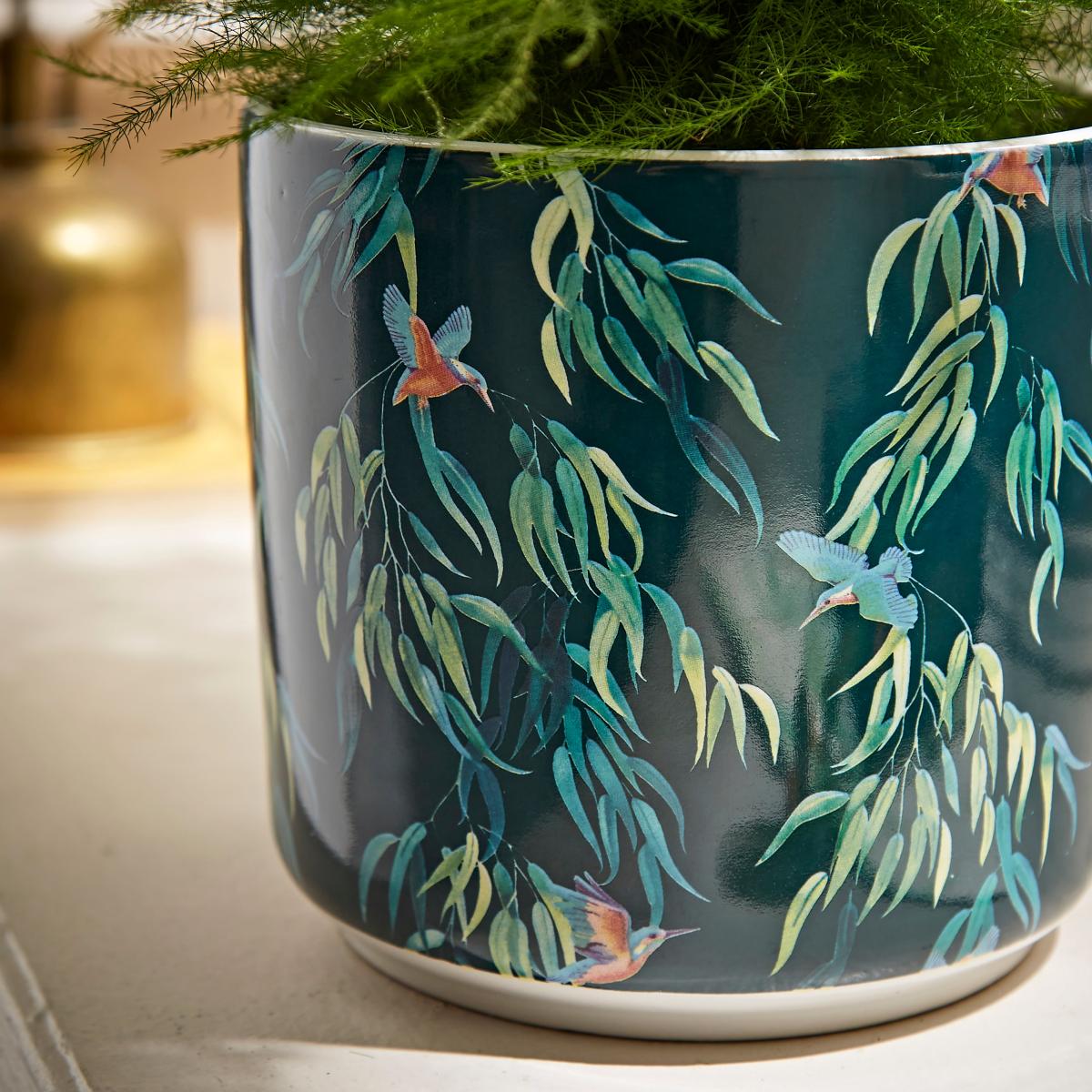 Kingfisher Plant Pot Large MultiColoured – image 3
