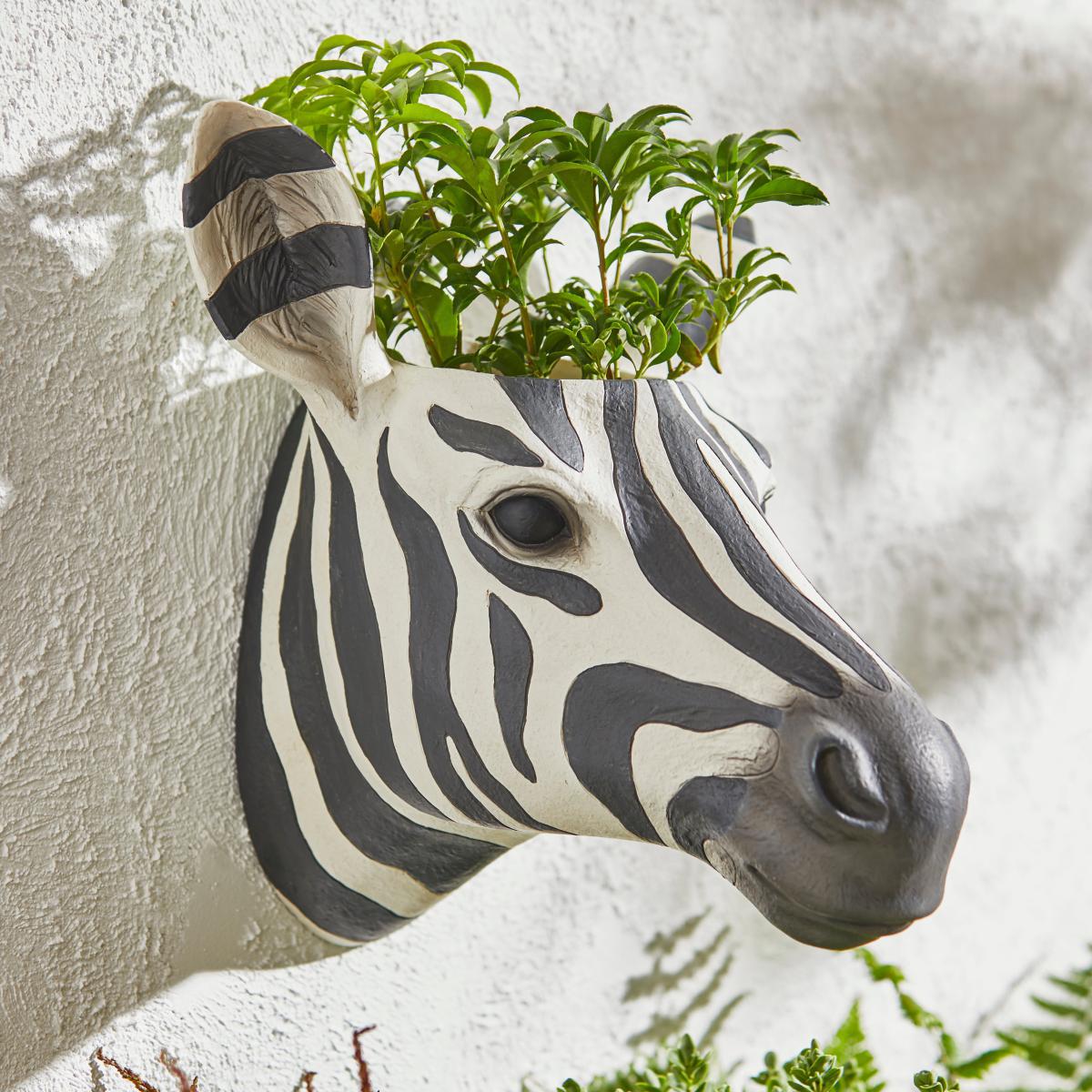 Zebra Wall Planter Black and white – image 2