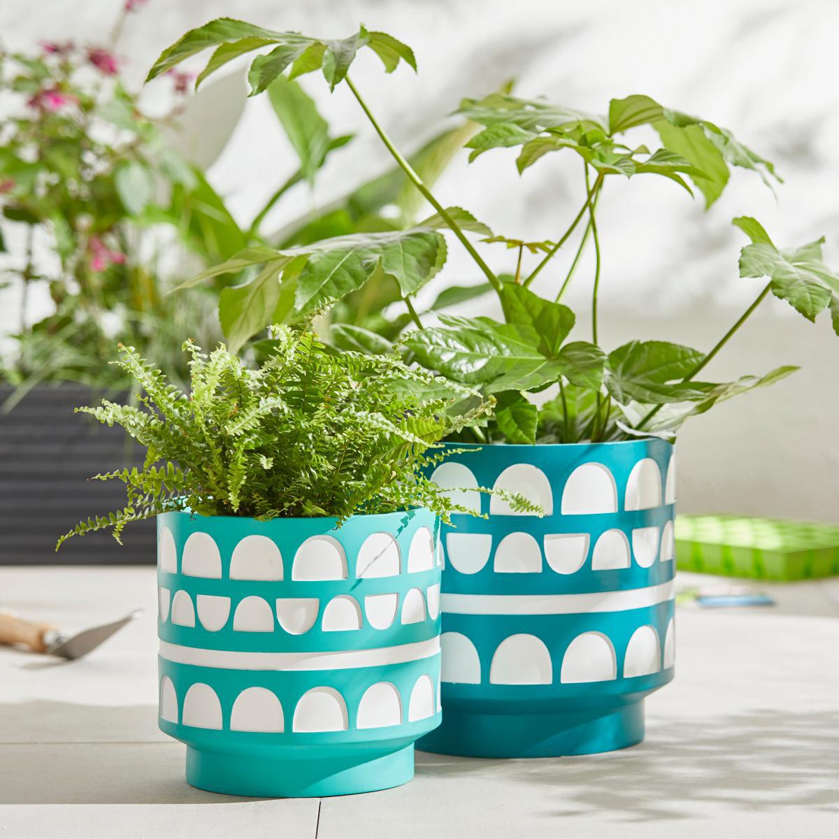 Elements Large Navy Patterned Planter Navy – image 3