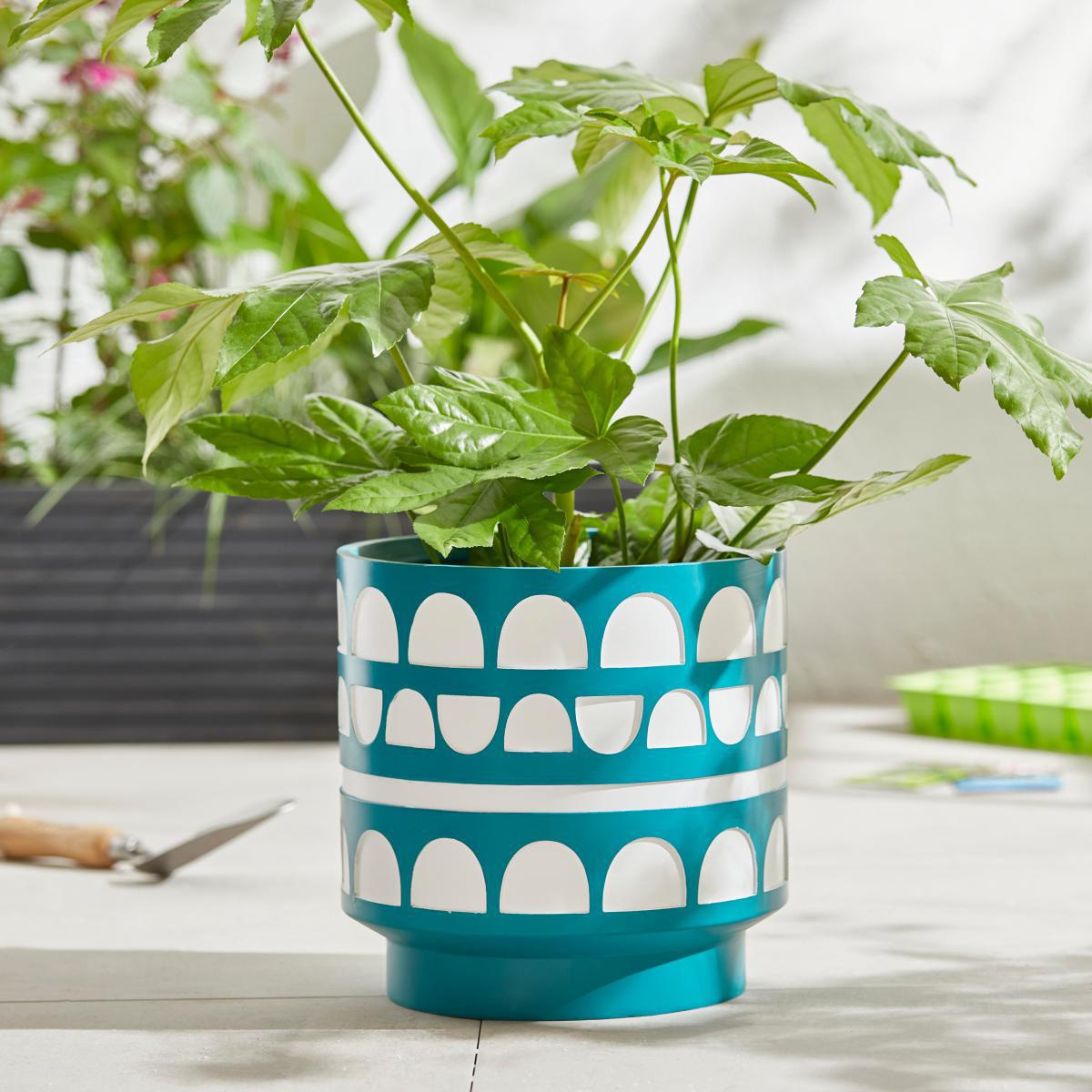 Elements Large Navy Patterned Planter Navy – image 1