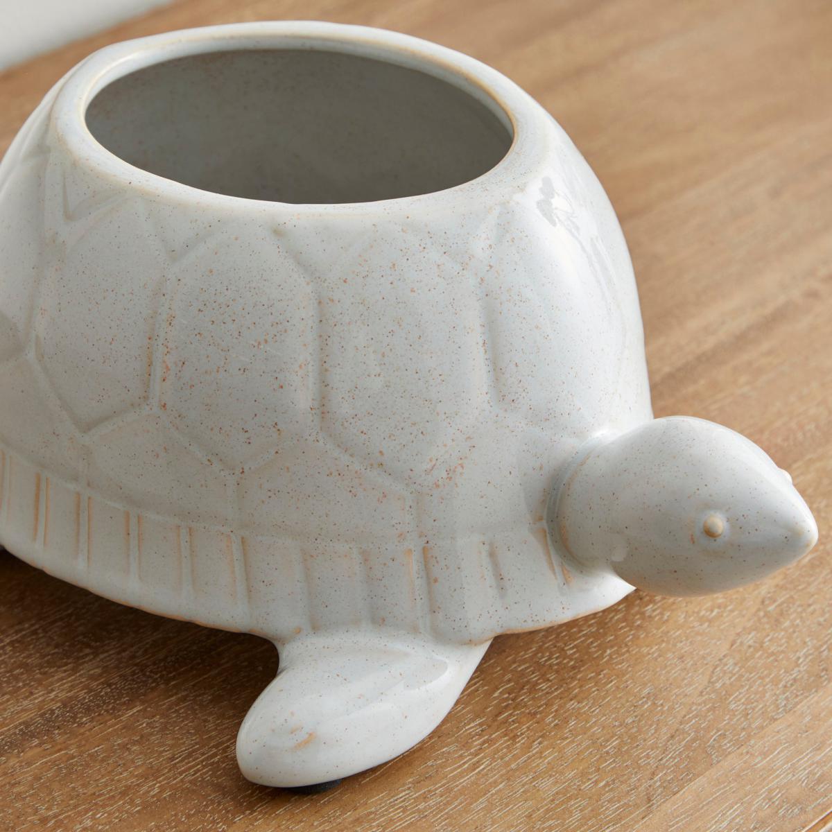Coastal Turtle Planter White – image 2