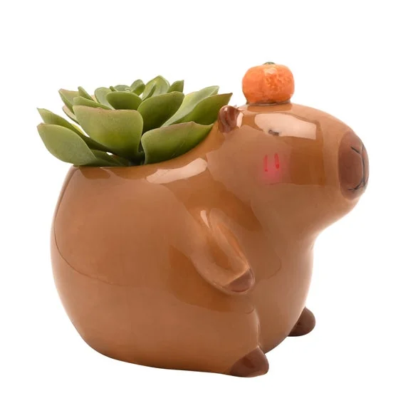 The Feel Good Club Capybara Medium Plant Pot – image 4