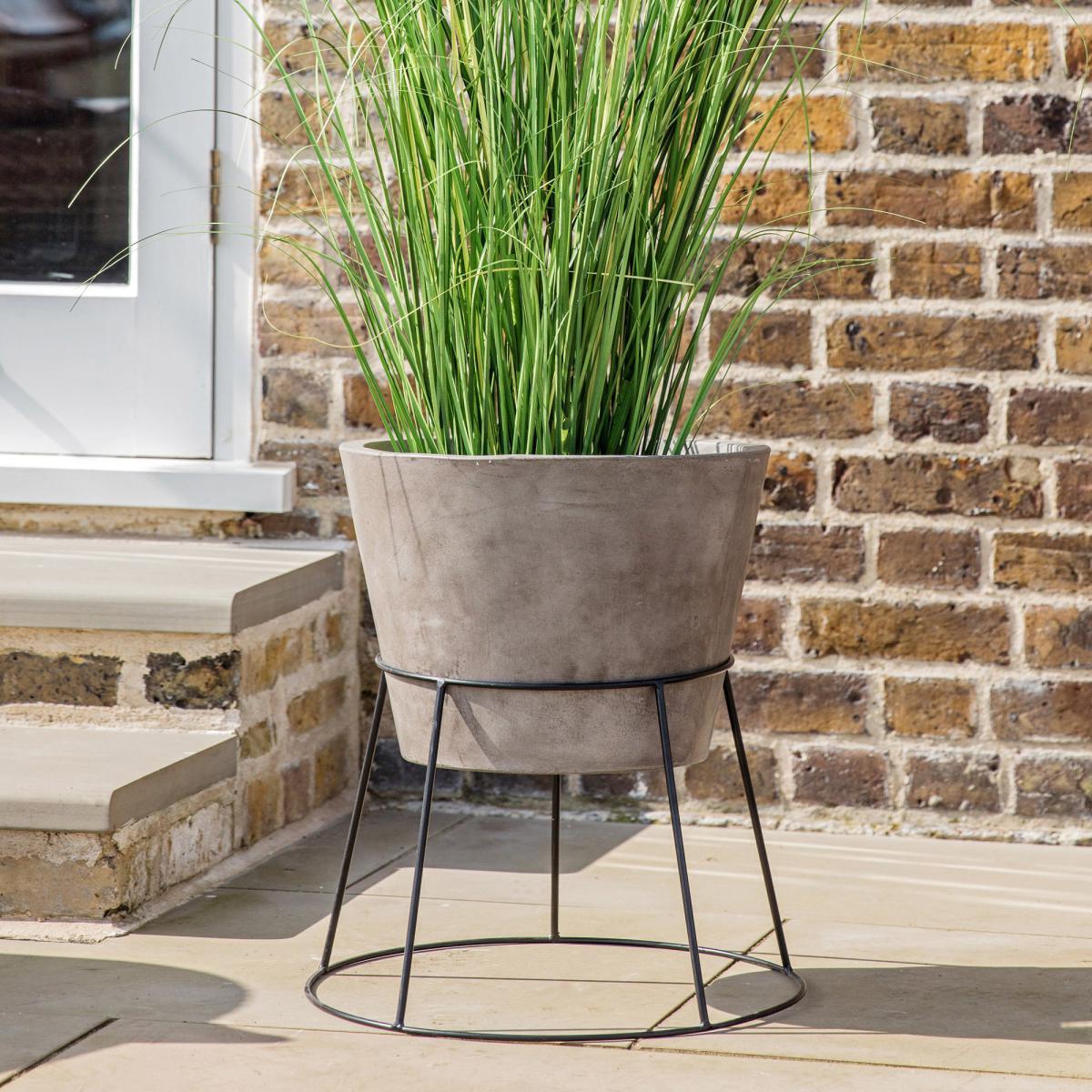 Helena Anthracite Planter Dark Grey – image 1