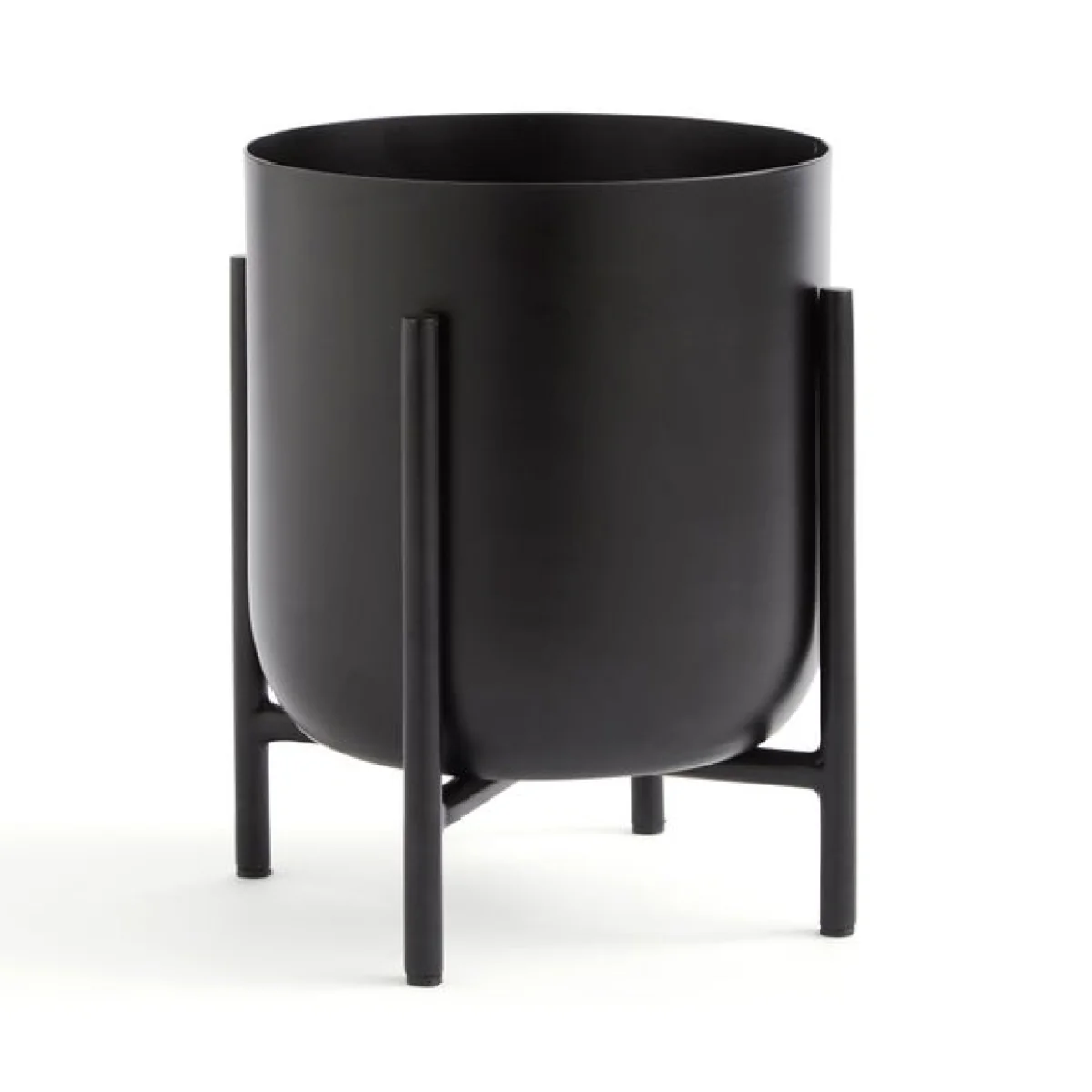 Curved Metal Plant Pot with Stand – image 3