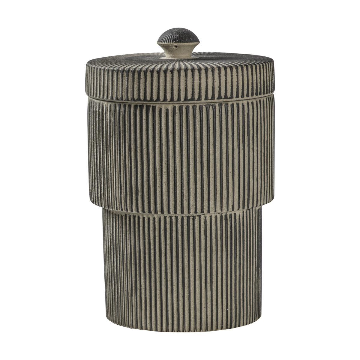Stripe Pot with Lid Natural – image 2