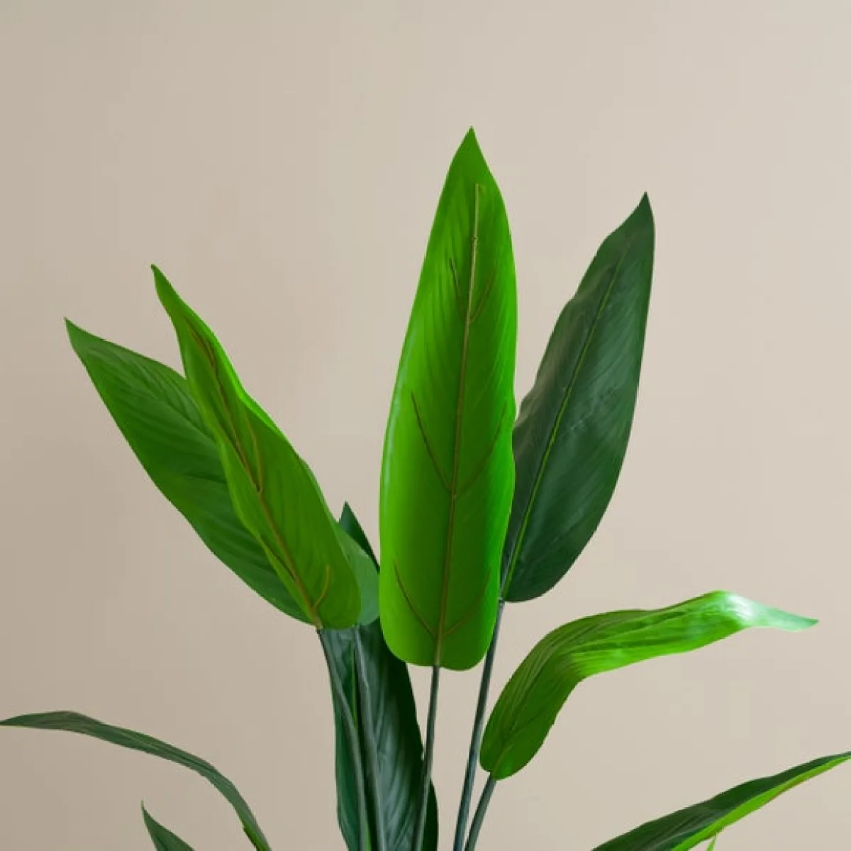 90cm Artificial Bird of Paradise Plant in Black Plastic Plant Pot – image 2