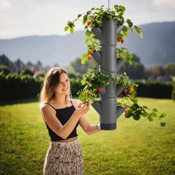 Gusta Garden Sissi Strawberry Hanging 4 Level Strawberry Tree Planter – image 1