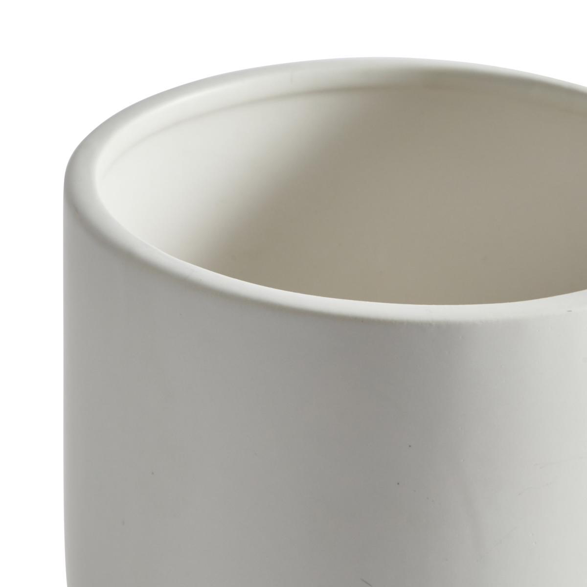 Ceramic Footed Plant Pot White White – image 5