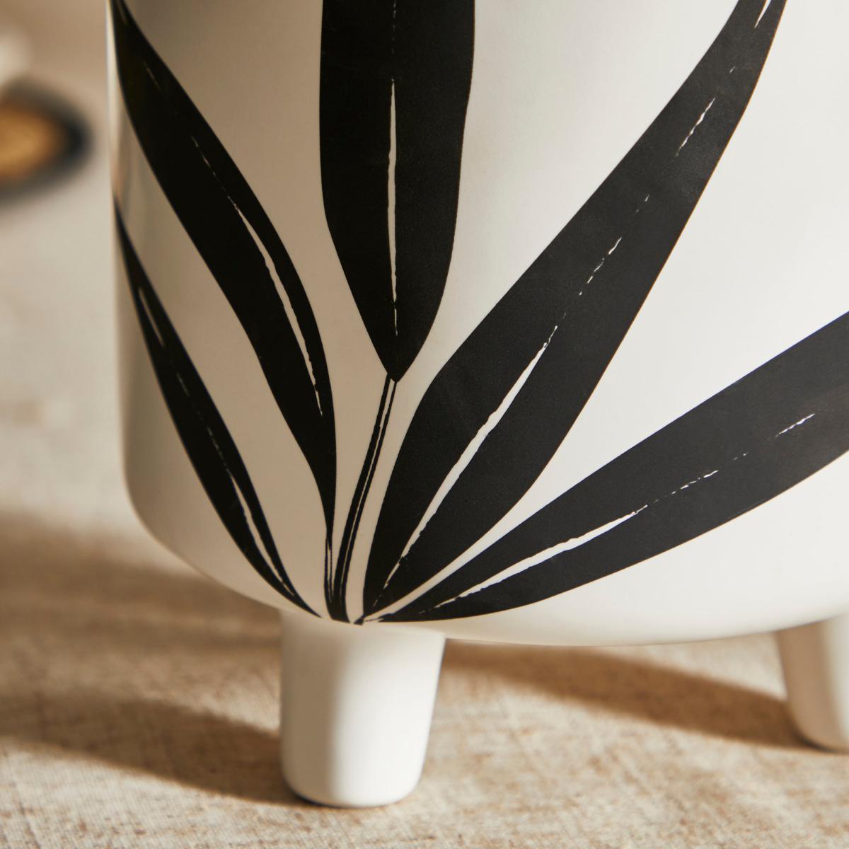 Leaf Planter 15cm Black Black – image 2