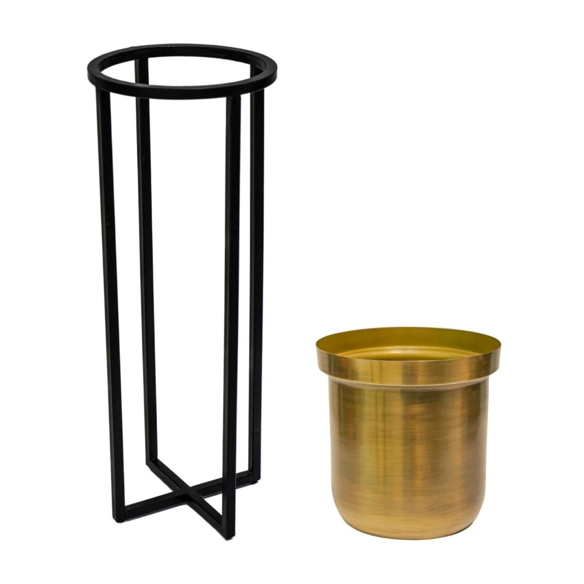 Calla Plant Pot With Stand Pewter (Grey) – image 6