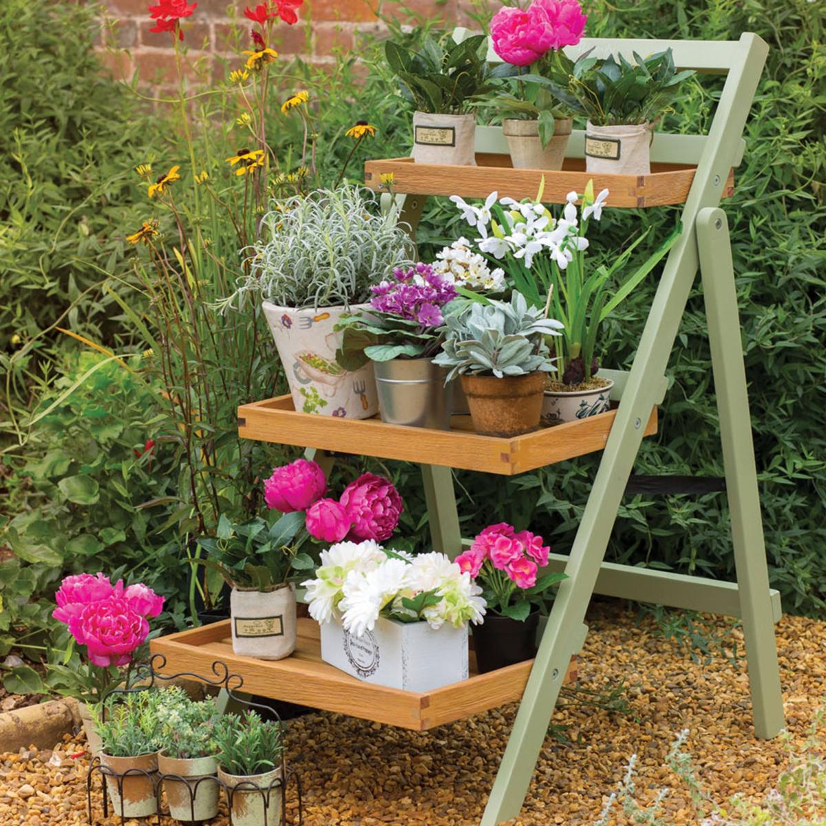 Florenity Verdi Green Folding Pot Shelf Green
