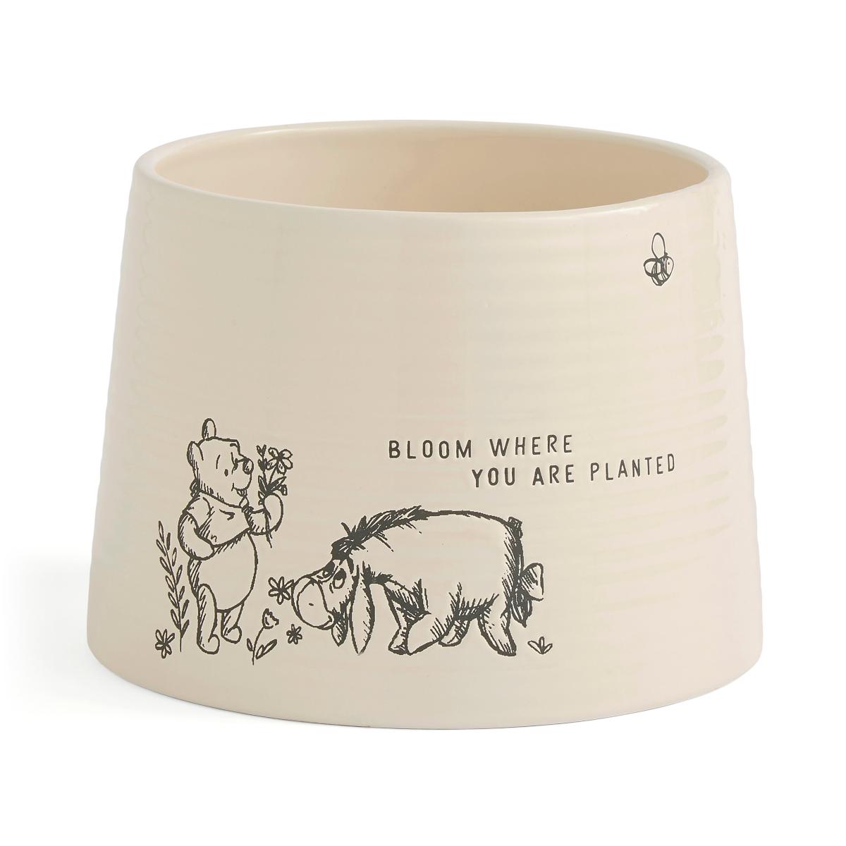 Disney Winnie the Pooh Debossed Plant Pot Cream – image 3
