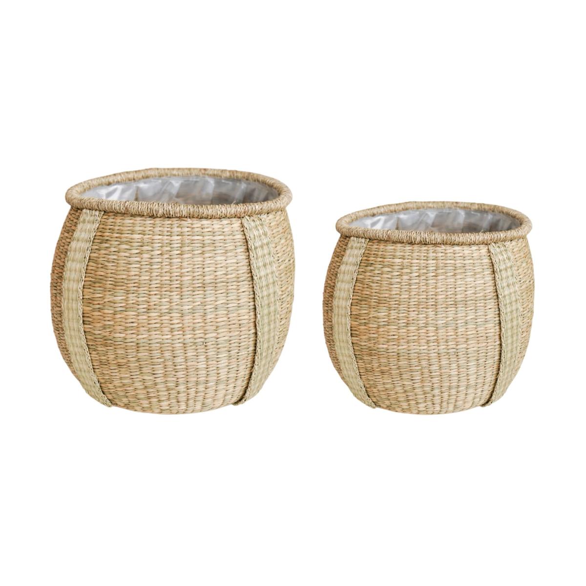 Set of 2 Pando Seagrass Plant Pots – image 3