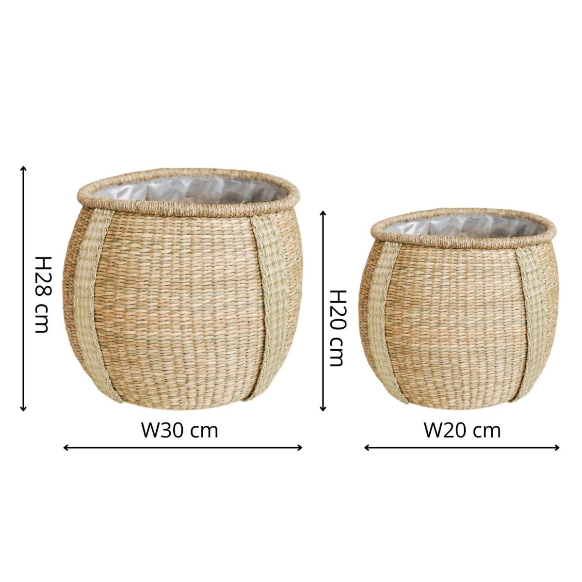 Set of 2 Pando Seagrass Plant Pots – image 4