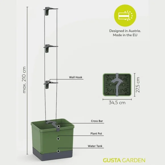 Gusta Garden Curt Cucumber Planter with Water Tank – image 7