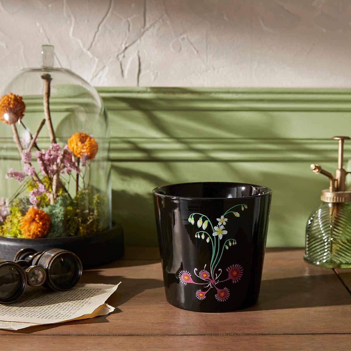 Small Black Moorland Plant Pot Black – image 2