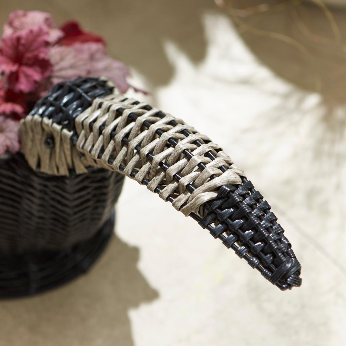 Recycled Rattan Toucan Plant Pot Brown – image 2