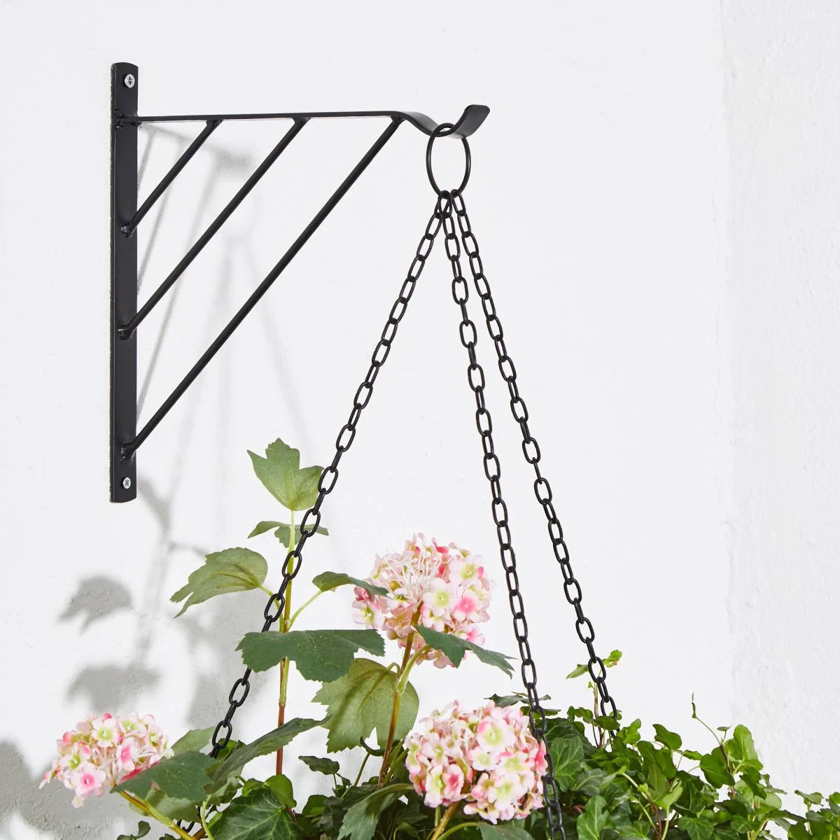 Metal Wire Black Hanging Basket Bracket Black – image 1