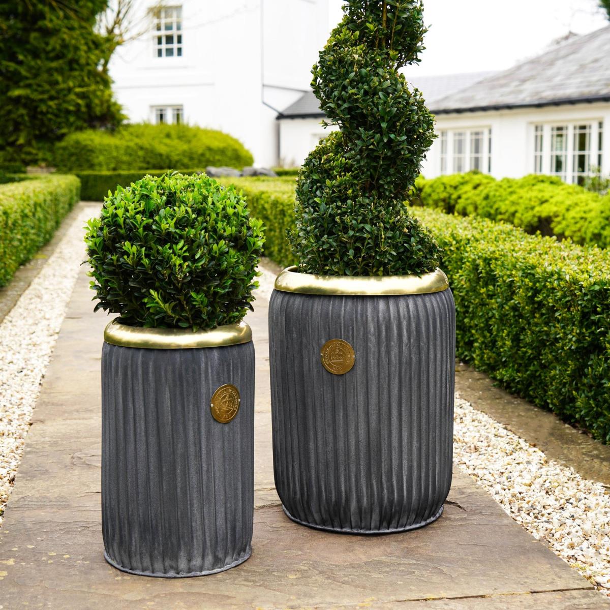 Kew Antique Lead Richmond Planter Grey – image 1