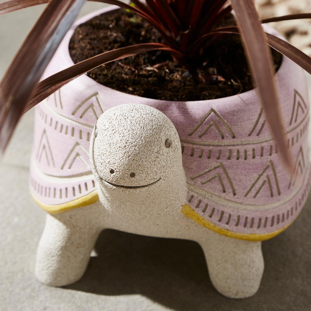 Resin Tortoise Plant Pot – image 2
