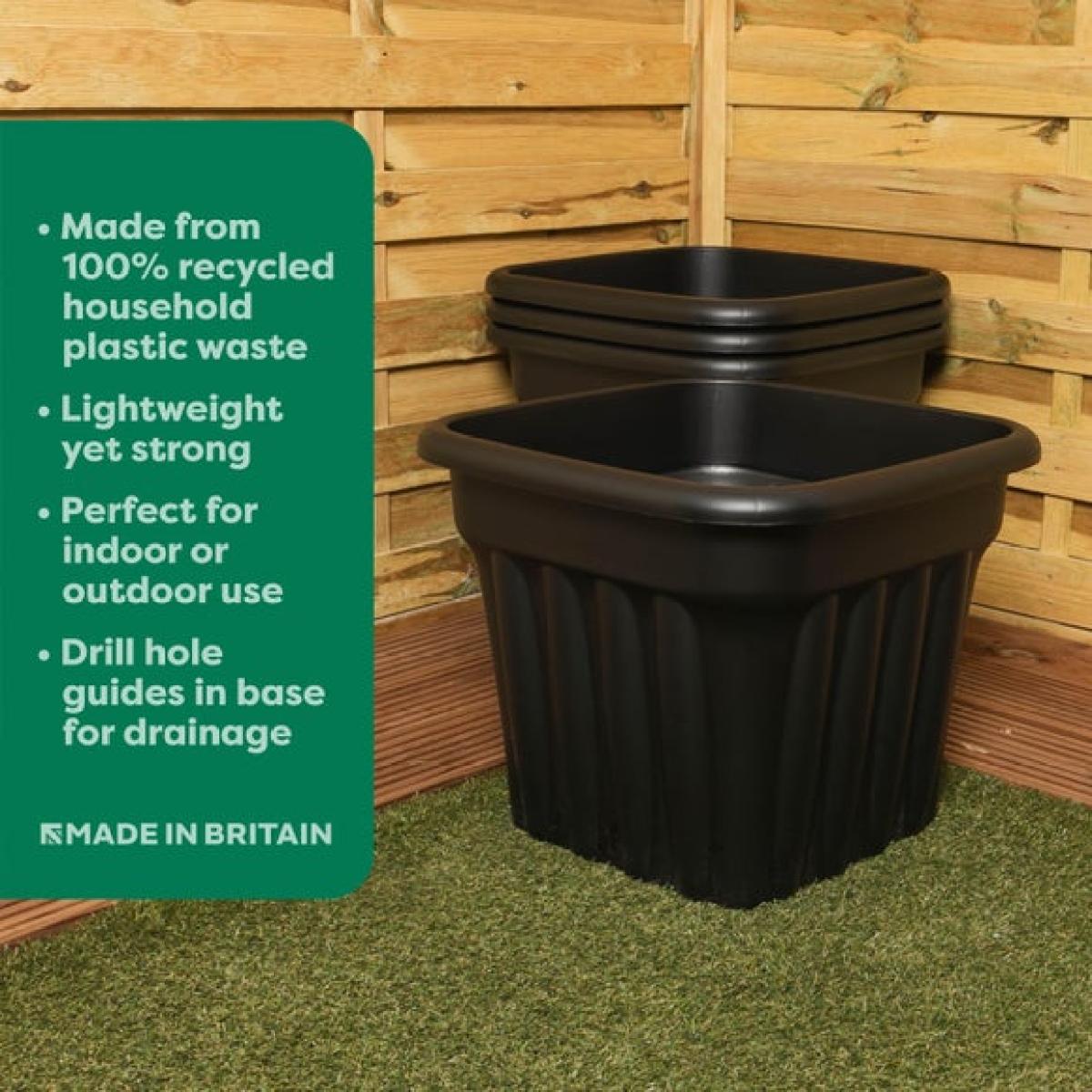 Wham Vista Pack of 4 Square Plant Pots – image 2