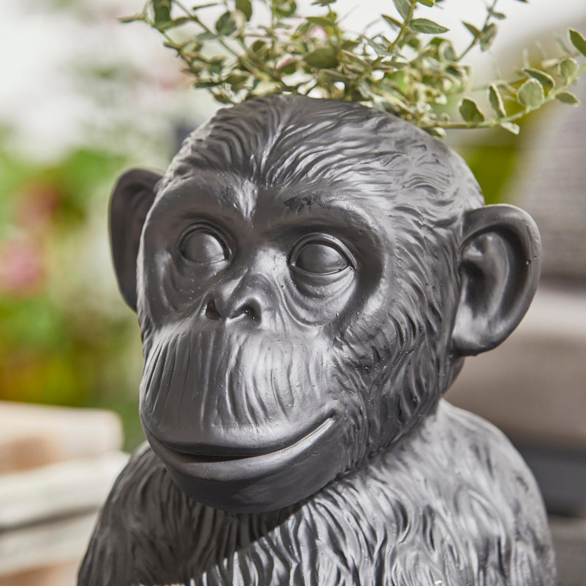 Gorilla Head Planter Black – image 2