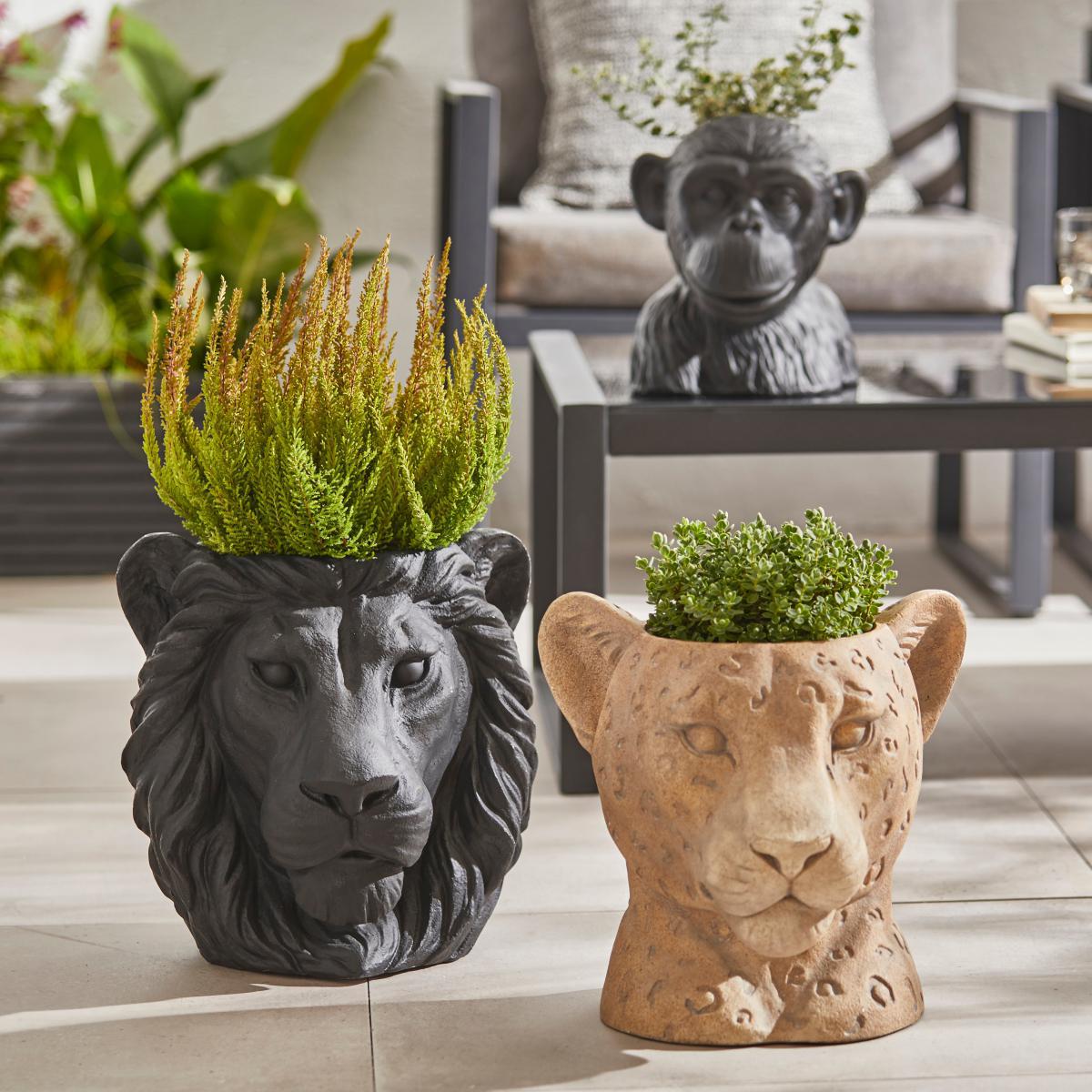 Gorilla Head Planter Black – image 3