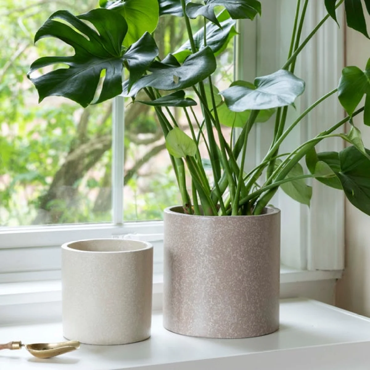 Set of 3 Valetta Terrazzo Planters Ivory – image 5