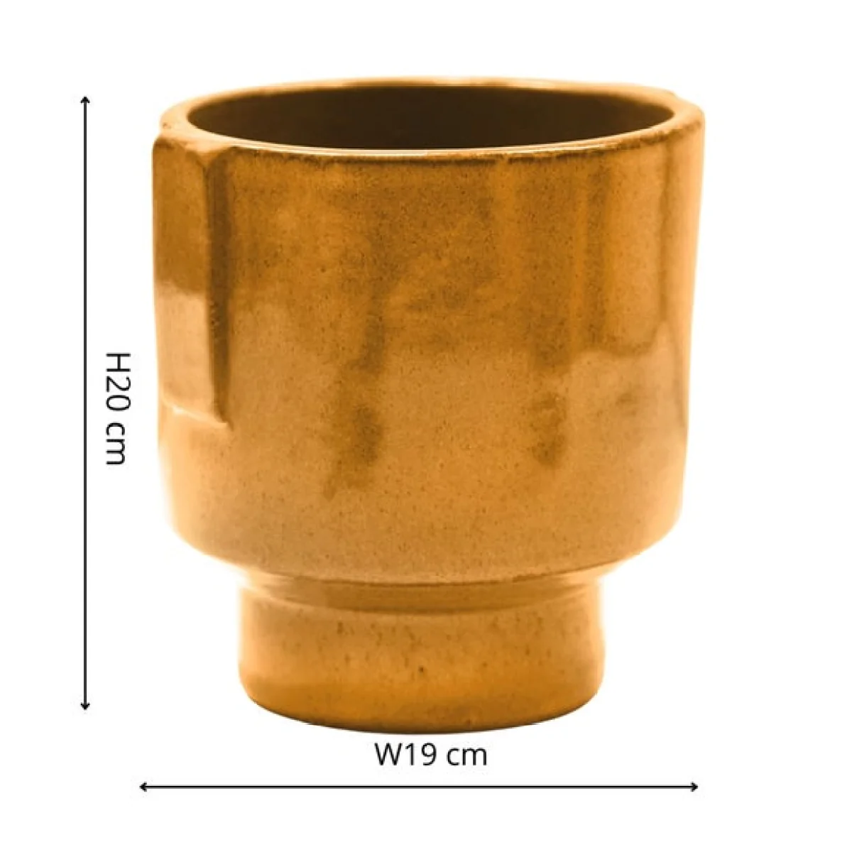 Aries Glazed Handles Planter Rust – image 3