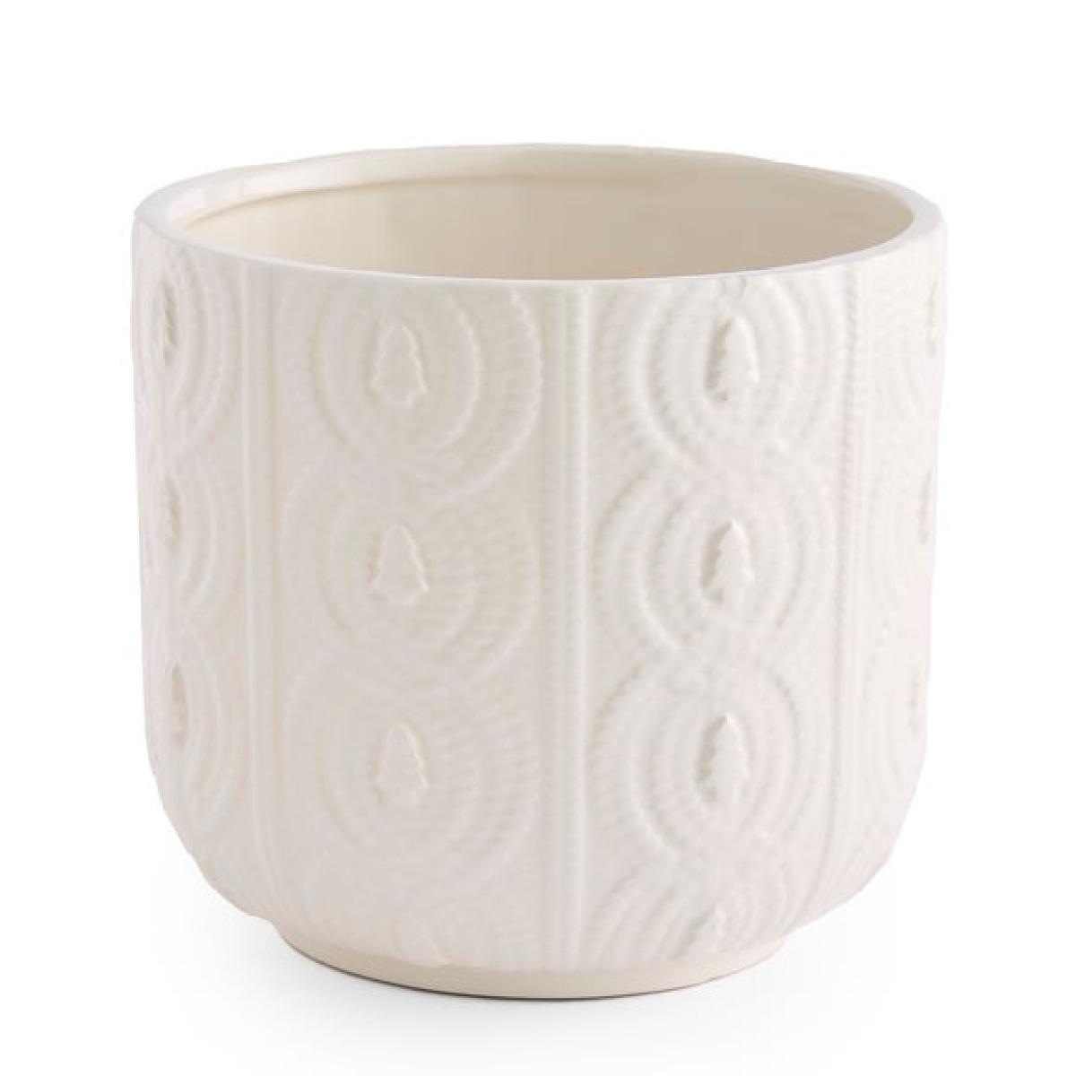 Embossed Knitted Texture Plant Pot – image 3