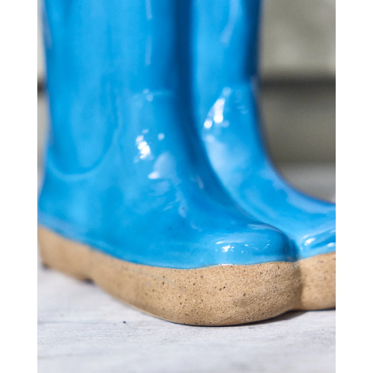 Personalised Bright Blue Welly Boot Plant Pot – image 2