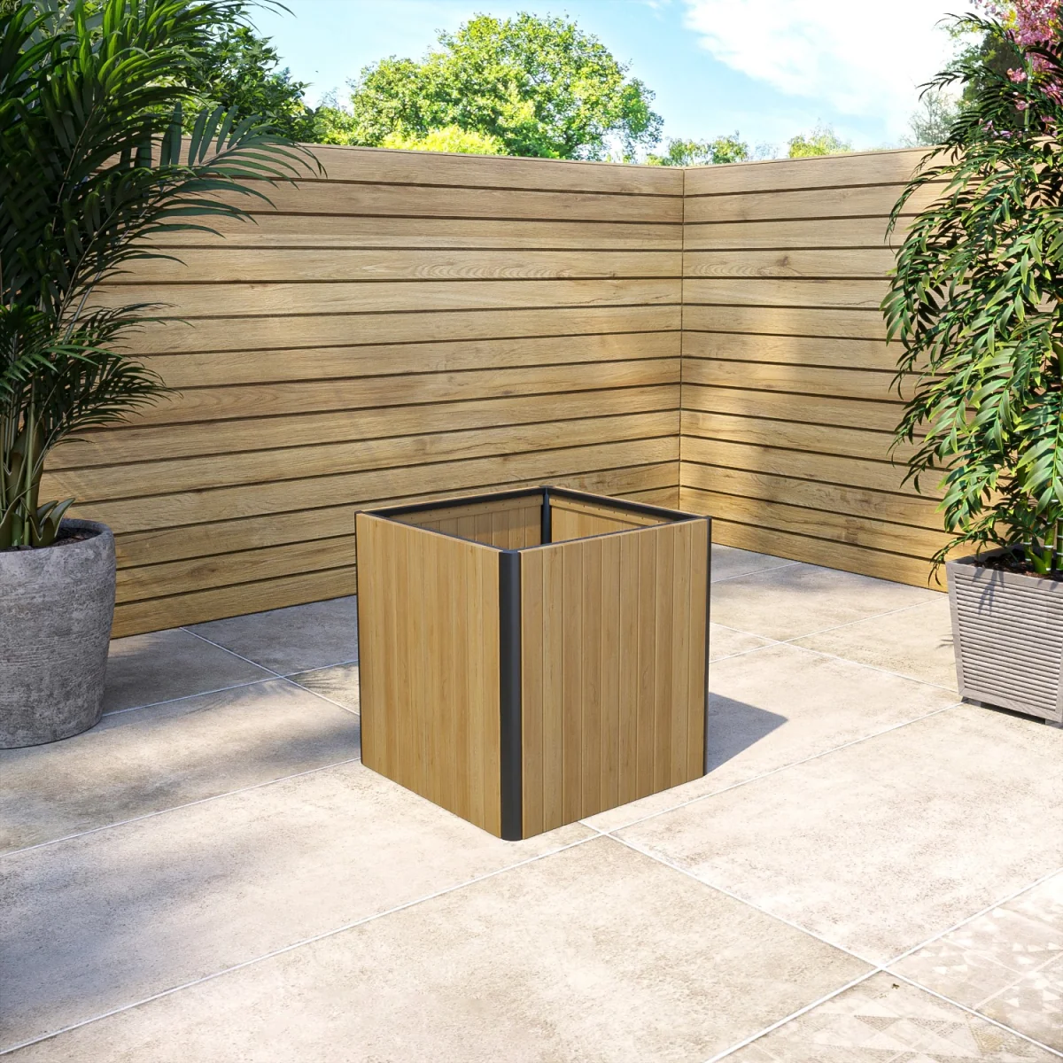 Como Square Wooden Garden Planter -Como – image 2