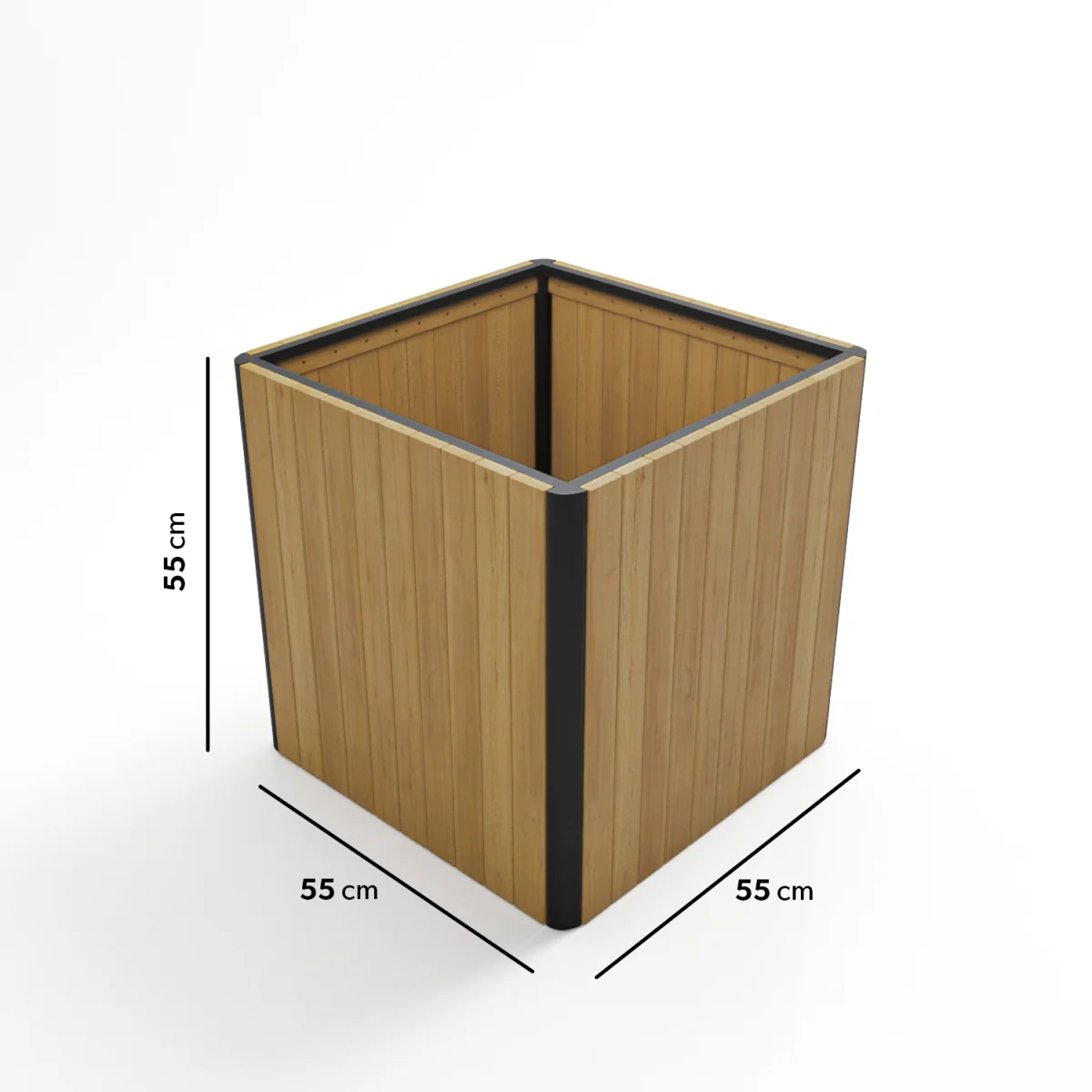 Como Square Wooden Garden Planter -Como – image 4