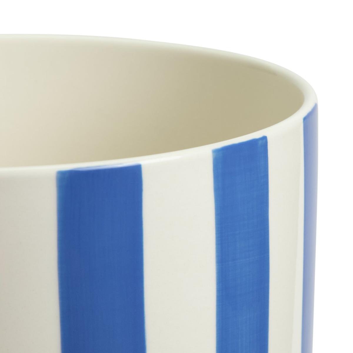 Habitat Blue Stripe Ceramic Planter – image 3