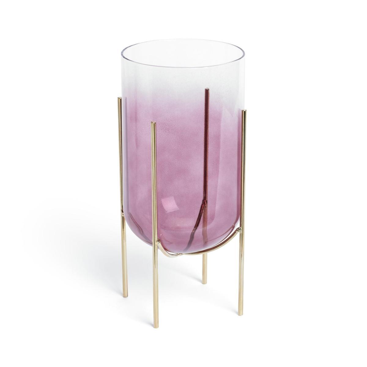 Habitat Artificial Large Glass Planter - Purple – image 3