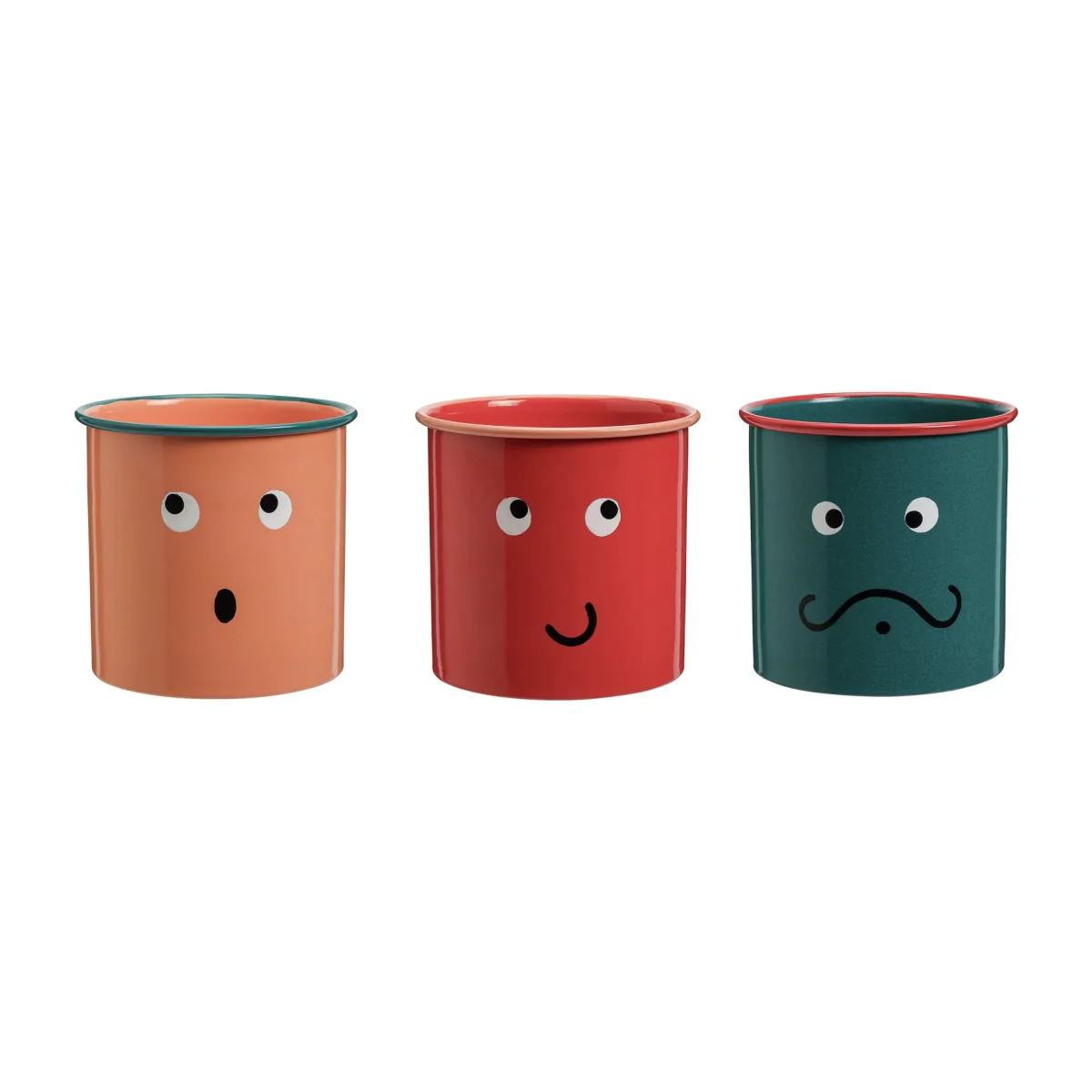 Garden by Sainsbury's Smiley Face Planter - Set of 3