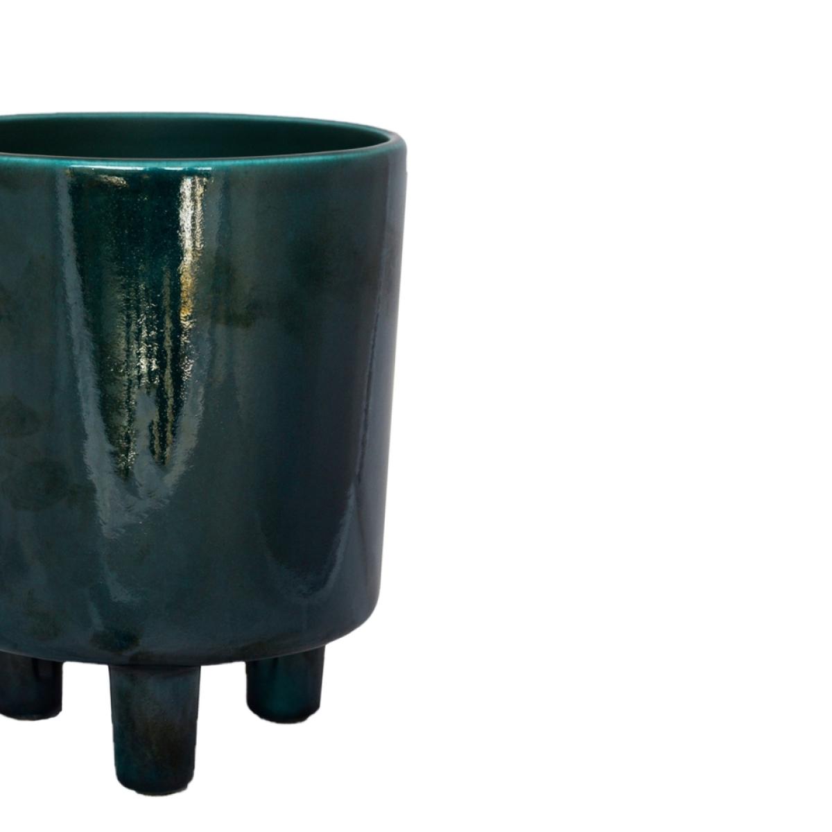 Ivyline Pisa Ceramic Green Indoor Planter - 16cm – image 3