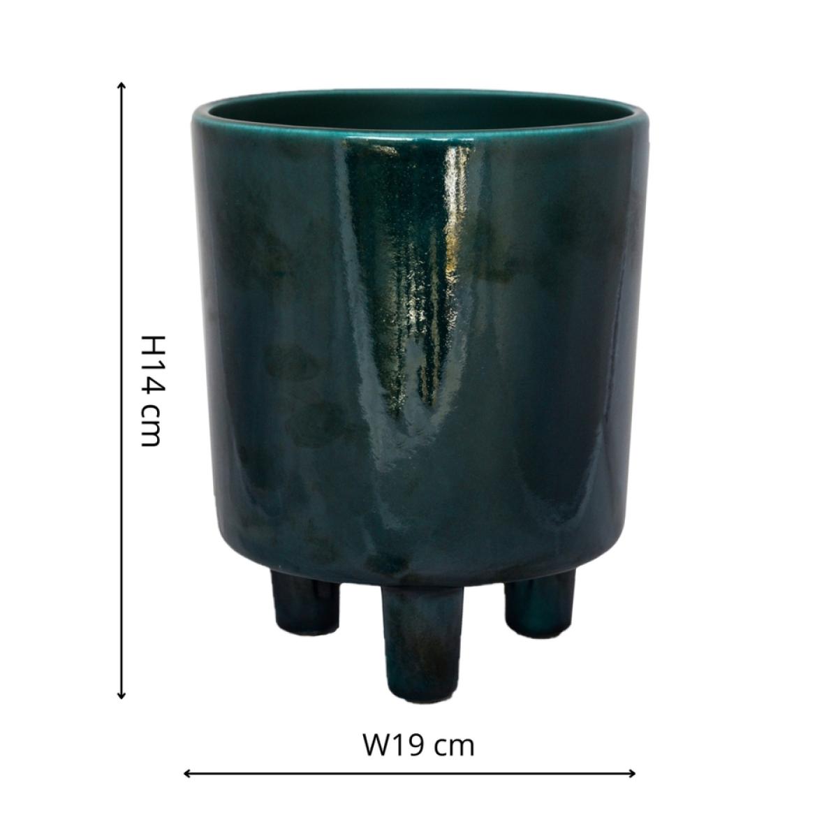 Ivyline Pisa Ceramic Green Indoor Planter - 16cm – image 4