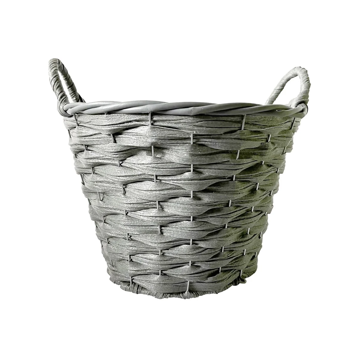 Faux Rattan Round Garden Planter 30cm