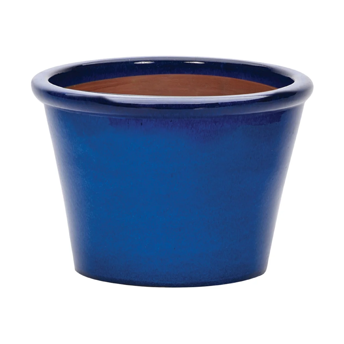 Delta Glazed Blue Bowl Planter - 31cm
