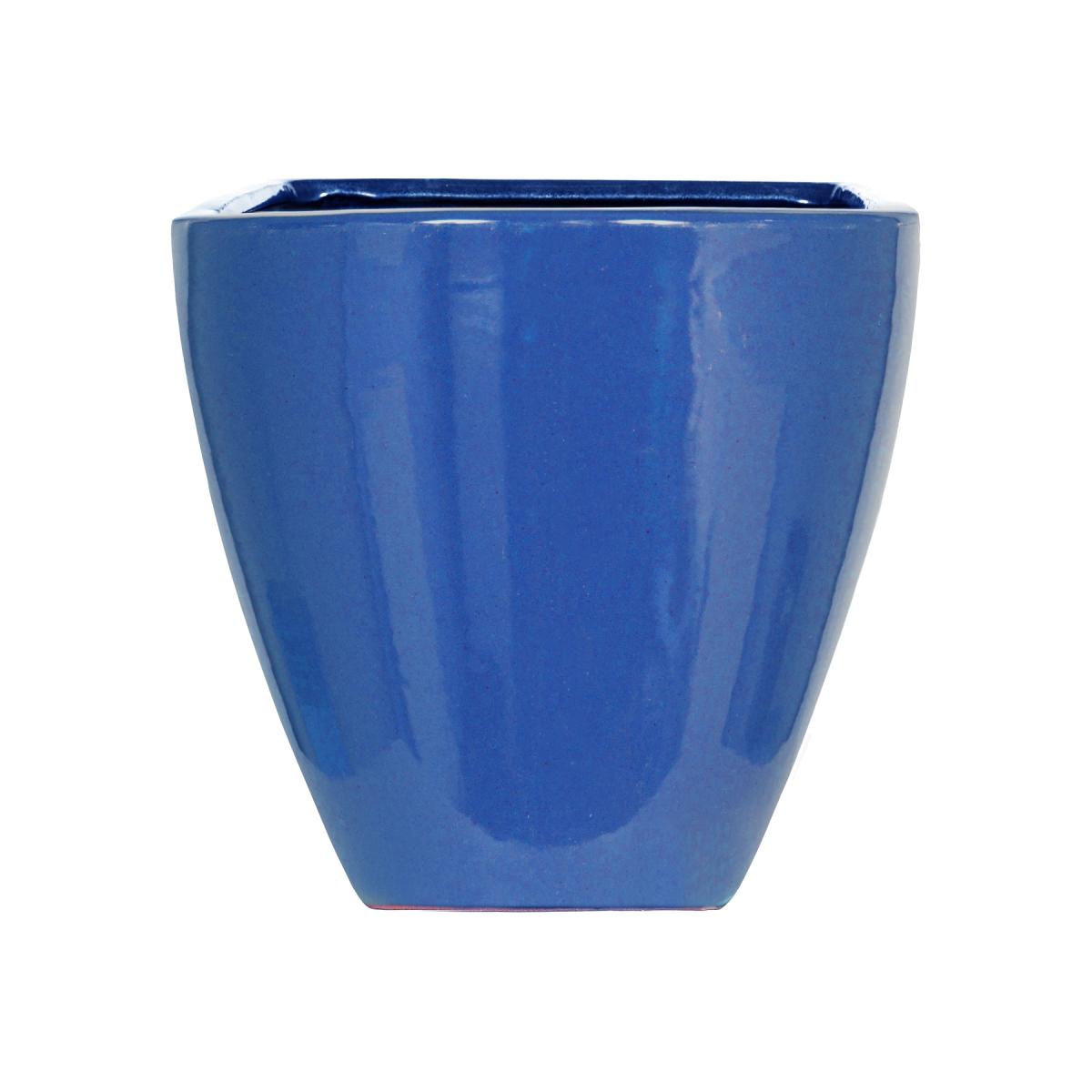 Chiswick Square Plant Pot - Imperial Blue - 23cm