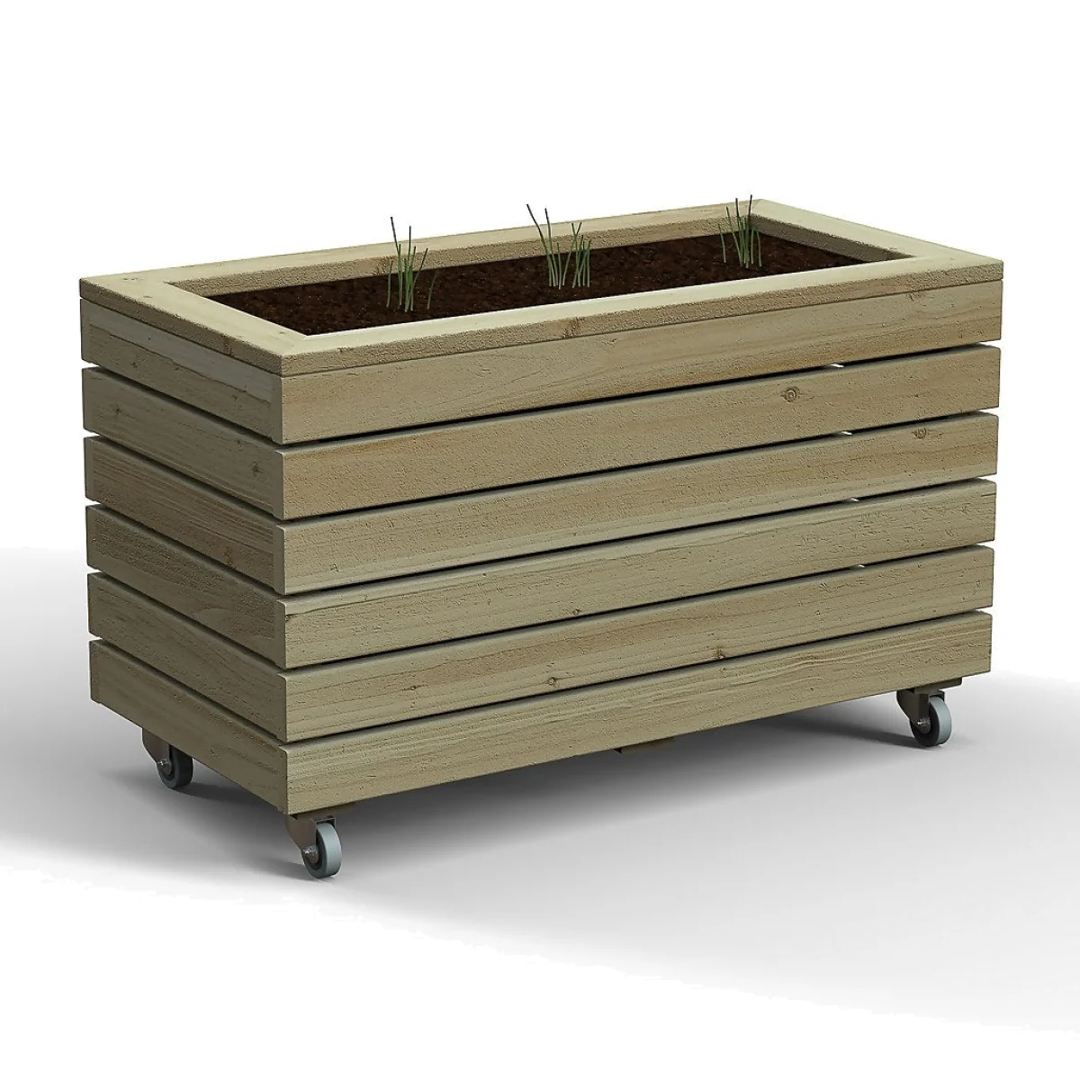 Linear Planter - Double with Wheels (Home Delivery)
