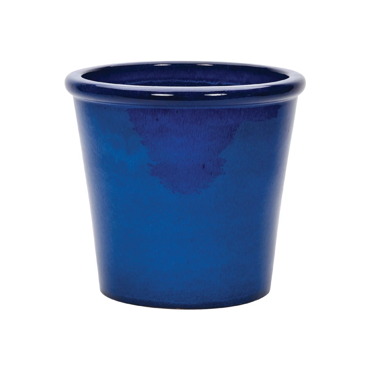Delta Glazed Blue Cone Planter - 26cm