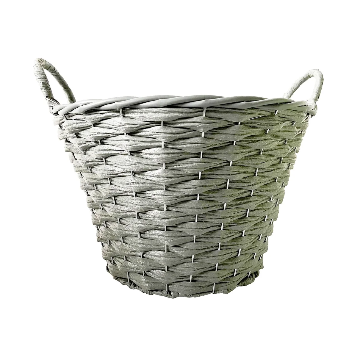 Faux Rattan Round Garden Planter 35cm