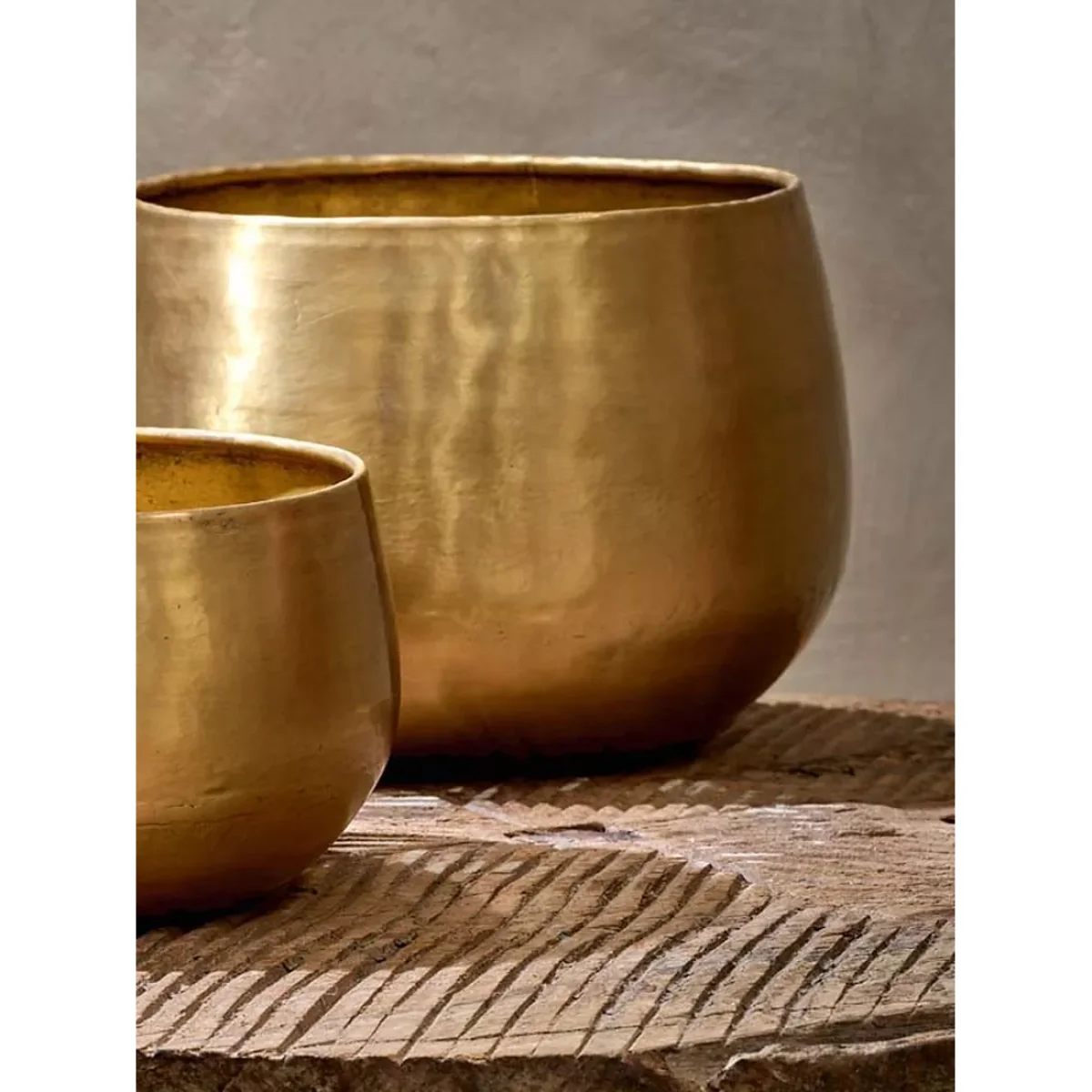 Nkuku Atsu Brass Planter – image 3
