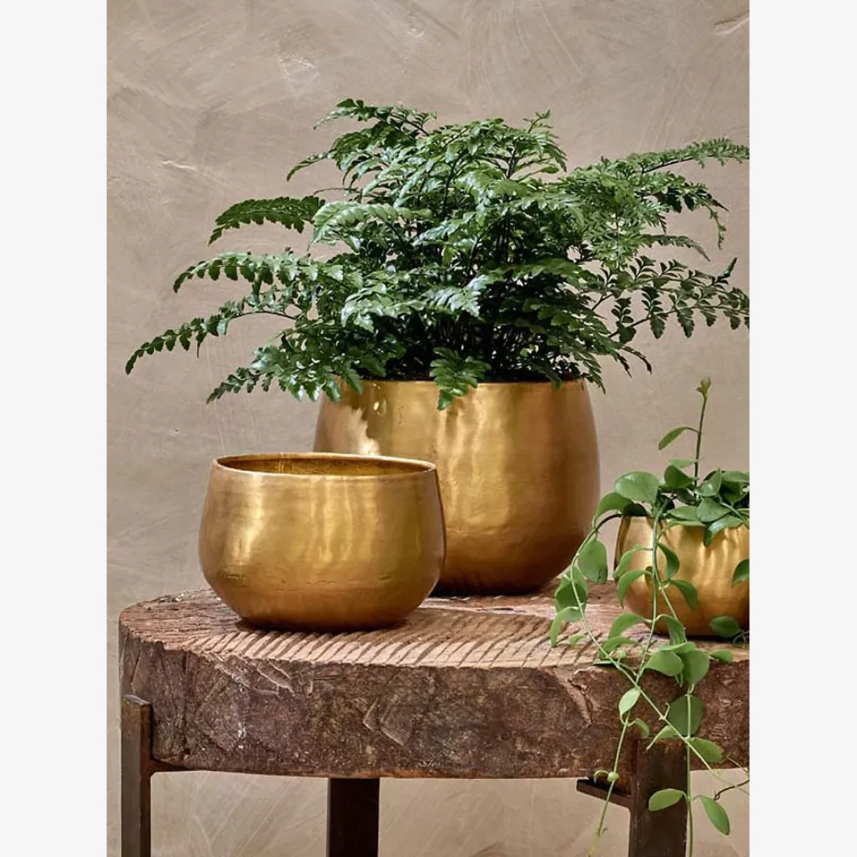 Nkuku Atsu Brass Planter – image 1