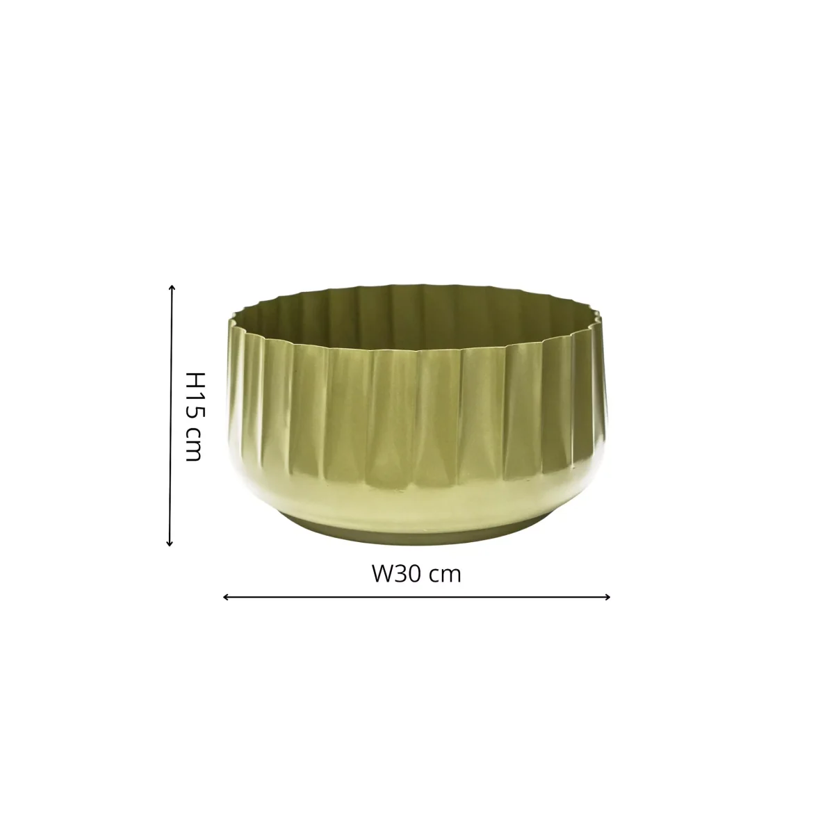 Ivyline Hudson Corrugated Steel Indoor/Outdoor Bowl Planter, 30cm – image 4