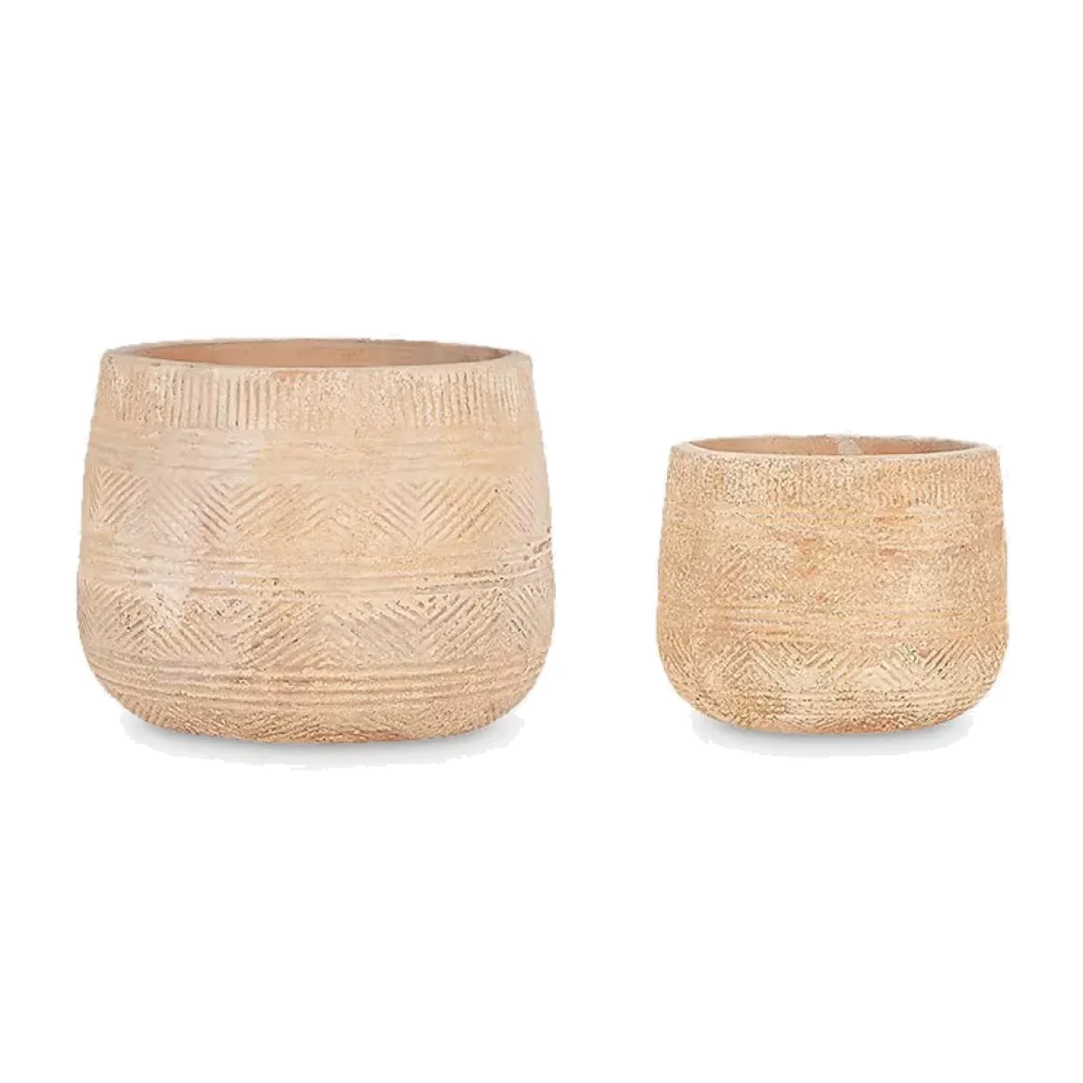 Nkuku Zadie Ceramic Indoor/Outdoor Planter, Set of 2 – image 1